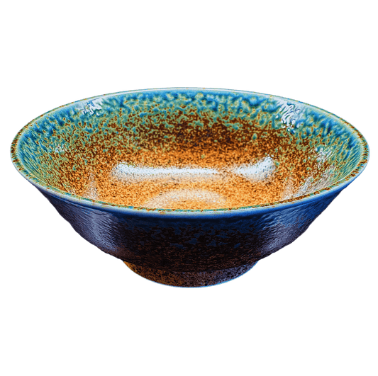 BLUE BROWN SPECKLED RAMEN BOWL - Matsudai Ramen