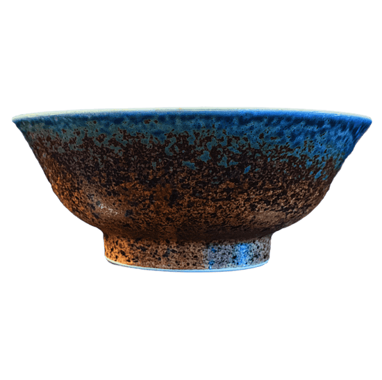 BLUE BROWN SPECKLED RAMEN BOWL - Matsudai Ramen