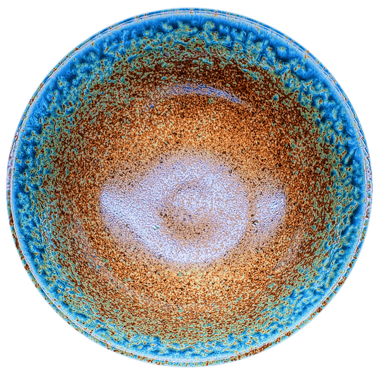 BLUE BROWN SPECKLED RAMEN BOWL - Matsudai Ramen