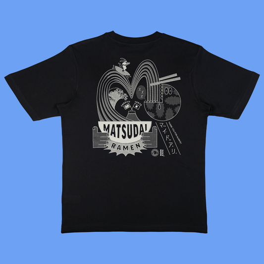 ZUZUZU X MATSUDAI TEE (BLACK) - Matsudai Ramen